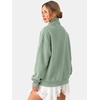 image:imageATHMILE Womens Fleece Sweatshirts with Pockets Oversized Mock Neck Sweatshirt Turtleneck Pullover Fall Fashion Outfits 2026Gray Green