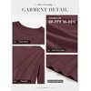 image:imageATHMILE Womens Long Sleeve Shirts Pleated Crew Neck Casual Fall Fashion Ladie Tops Loose Fit Spring Basic Clothes TrendyWine Red