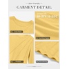 image:imageATHMILE Womens Long Sleeve Shirts Pleated Crew Neck Casual Fall Fashion Ladie Tops Loose Fit Spring Basic Clothes TrendyYellow