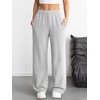 image:imageATHMILE Womens Wide Leg Sweatpants High Waisted Baggy Interior Drawstring Joggers with Pockets Straight Leg Sweat PantsGrey