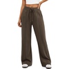 image:imageATHMILE Wide Leg Sweatpants Women High Waisted Baggy Lounge Pants Casual Comfy Joggers Fall Fashion Trendy Gym ClothesCoffee