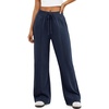 image:imageATHMILE Wide Leg Sweatpants Women High Waisted Baggy Lounge Pants Casual Comfy Joggers Fall Fashion Trendy Gym ClothesNavy