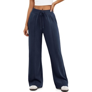 image:imageATHMILE Wide Leg Sweatpants Women High Waisted Baggy Lounge Pants Casual Comfy Joggers Fall Fashion Trendy Gym ClothesNavy