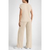 image:imageATHMILE Womens 2 Piece Lounge Set Fashion Travel Outfits Summer Beach Vacation Tracksuit Comfy Wide Leg Airport LoungewearZbeige
