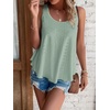 image:imageATHMILE Womens Tank Tops Sleeveless Eyelet Embroidery Scoop Neck Loose Fit Casual Summer Flowy Beach Green