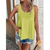 image:imageATHMILE Womens Tank Tops Sleeveless Eyelet Embroidery Scoop Neck Loose Fit Casual Summer Flowy Beach Lime Green