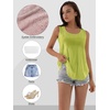 image:imageATHMILE Womens Tank Tops Sleeveless Eyelet Embroidery Scoop Neck Loose Fit Casual Summer Flowy Beach Lime Green