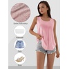 image:imageATHMILE Womens Tank Tops Sleeveless Eyelet Embroidery Scoop Neck Loose Fit Casual Summer Flowy Beach Pink