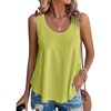 image:imageATHMILE Womens Tank Tops Sleeveless Eyelet Embroidery Scoop Neck Loose Fit Casual Summer Flowy Beach Lime Green