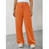 image:imageATHMILE Womens Wide Leg Sweatpants Long Straight Streetwear Drawstring Low Waist Casual Loose Baggy Workout Pants 2026Orange