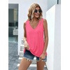 image:imageATHMILE Womens Tank Tops Spring Summer Deep V Neck Beach Vacation Clothes Flowy Sleeveless Workout Teen Girls Shirt 2026Neon Hot Pink