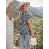 image:imageATHMILE T Shirts Short Sleeve V Neck Tees for Women Fashion Tops Trendy Lightweight Casual Summer Outfits Clothes 2026 BeachBlue Flower