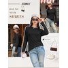 image:imageATHMILE Womens Long Sleeve Shirts Basic Tee Fall Trendy Teen Girl Teacher School Business Casual Workout 2026 FashionBlack