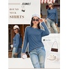 image:imageATHMILE Womens Long Sleeve Shirts Basic Tee Fall Trendy Teen Girl Teacher School Business Casual Workout 2026 FashionBlue