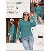 image:imageATHMILE Womens Long Sleeve Shirts Basic Tee Fall Trendy Teen Girl Teacher School Business Casual Workout 2026 FashionBlue Green