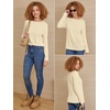 image:imageATHMILE Womens Long Sleeve Shirts Basic Tee Fall Trendy Teen Girl Teacher School Business Casual Workout 2026 FashionCream