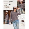 image:imageATHMILE Womens Long Sleeve Shirts Basic Tee Fall Trendy Teen Girl Teacher School Business Casual Workout 2026 FashionGray Purple