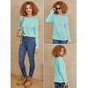 image:imageATHMILE Womens Long Sleeve Shirts Basic Tee Fall Trendy Teen Girl Teacher School Business Casual Workout 2026 FashionLake Green