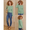 image:imageATHMILE Womens Long Sleeve Shirts Basic Tee Fall Trendy Teen Girl Teacher School Business Casual Workout 2026 FashionLight Green