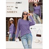 image:imageATHMILE Womens Long Sleeve Shirts Basic Tee Fall Trendy Teen Girl Teacher School Business Casual Workout 2026 FashionPurple