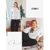 image:imageATHMILE Womens Long Sleeve Shirts Basic Tee Fall Trendy Teen Girl Teacher School Business Casual Workout 2026 FashionWhite