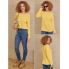 image:imageATHMILE Womens Long Sleeve Shirts Basic Tee Fall Trendy Teen Girl Teacher School Business Casual Workout 2026 FashionYellow