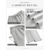 image:imageATHMILE Womens Wide Leg Sweatpants Fleece Lined Pants Long Straight Streetwear Drawstring Low Waist Loose Baggy JoggerGrey