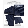 image:imageATHMILE Womens Wide Leg Sweatpants Fleece Lined Pants Long Straight Streetwear Drawstring Low Waist Loose Baggy JoggerNavy