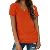 image:imageATHMILE T Shirts Short Sleeve V Neck Tees for Women Fashion Tops Trendy Lightweight Casual Summer Outfits Clothes 2026 BeachOrange