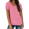 image:imageATHMILE T Shirts Short Sleeve V Neck Tees for Women Fashion Tops Trendy Lightweight Casual Summer Outfits Clothes 2026 BeachPink