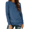 image:imageATHMILE Womens Long Sleeve Shirts Basic Tee Fall Trendy Teen Girl Teacher School Business Casual Workout 2026 FashionBlue