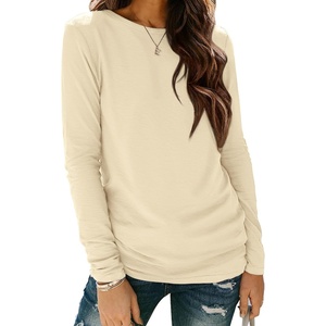 image:imageATHMILE Womens Long Sleeve Shirts Basic Tee Fall Trendy Teen Girl Teacher School Business Casual Workout 2026 FashionCream