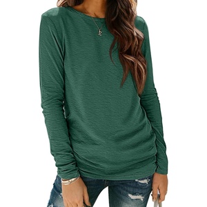 image:imageATHMILE Womens Long Sleeve Shirts Basic Tee Fall Trendy Teen Girl Teacher School Business Casual Workout 2026 FashionDark Green