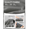 image:imageATHMILE Womens V Neck Short Sleeve Summer T Shirts Curved Hem Plain Top BeachDark Gray