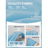 image:imageATHMILE Womens V Neck Short Sleeve Summer T Shirts Curved Hem Plain Top BeachSky Blue