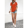 image:imageATHMILE Womens Short Sleeve TShirts Spring Summer Tops Casual Soft Tunic V Neck Basic Workout Clothes Fashion Outfits 2026 Orange