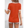 image:imageATHMILE Womens Short Sleeve TShirts Spring Summer Tops Casual Soft Tunic V Neck Basic Workout Clothes Fashion Outfits 2026 Orange