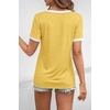 image:imageATHMILE Womens Short Sleeve TShirts Spring Summer Tops Casual Soft Tunic V Neck Basic Workout Clothes Fashion Outfits 2026 Yellow
