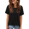 image:imageATHMILE Womens Soft Basic T Shirt Summer Tops Short Sleeve Crewneck Tees Casual Teachers Cute Work Outfits Everyday WearBlack