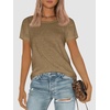 image:imageATHMILE Womens Soft Basic T Shirt Summer Tops Short Sleeve Crewneck Tees Casual Teachers Cute Work Outfits Everyday WearCoffee