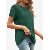 image:imageATHMILE Womens Soft Basic T Shirt Summer Tops Short Sleeve Crewneck Tees Casual Teachers Cute Work Outfits Everyday WearDark Green