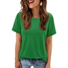 image:imageATHMILE Womens Soft Basic T Shirt Summer Tops Short Sleeve Crewneck Tees Casual Teachers Cute Work Outfits Everyday WearGreen
