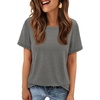 image:imageATHMILE Womens Soft Basic T Shirt Summer Tops Short Sleeve Crewneck Tees Casual Teachers Cute Work Outfits Everyday WearGrey