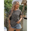 image:imageATHMILE Womens Soft Basic T Shirt Summer Tops Short Sleeve Crewneck Tees Casual Teachers Cute Work Outfits Everyday WearGreyleopard