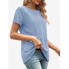 image:imageATHMILE Womens Soft Basic T Shirt Summer Tops Short Sleeve Crewneck Tees Casual Teachers Cute Work Outfits Everyday WearIce Blue