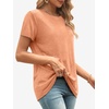 image:imageATHMILE Womens Soft Basic T Shirt Summer Tops Short Sleeve Crewneck Tees Casual Teachers Cute Work Outfits Everyday WearLight Orange