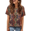 image:imageATHMILE Womens Soft Basic T Shirt Summer Tops Short Sleeve Crewneck Tees Casual Teachers Cute Work Outfits Everyday WearPaisley