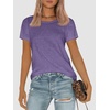 image:imageATHMILE Womens Soft Basic T Shirt Summer Tops Short Sleeve Crewneck Tees Casual Teachers Cute Work Outfits Everyday WearPurple