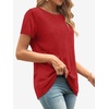 image:imageATHMILE Womens Soft Basic T Shirt Summer Tops Short Sleeve Crewneck Tees Casual Teachers Cute Work Outfits Everyday WearRed