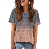 image:imageATHMILE Womens Soft Basic T Shirt Summer Tops Short Sleeve Crewneck Tees Casual Teachers Cute Work Outfits Everyday WearTiedye Coral